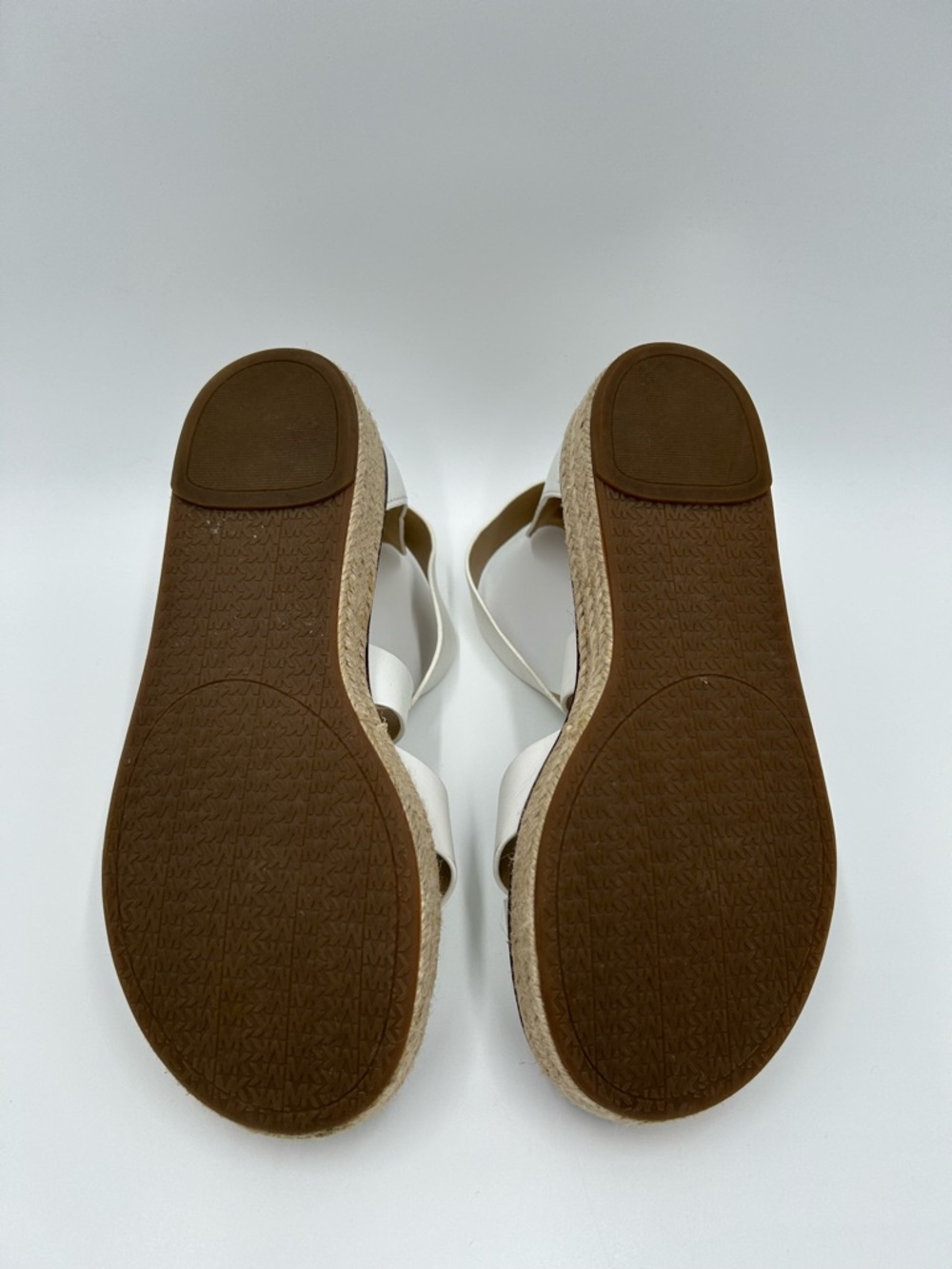 MICHAEL Michael Kors White Crisscross Espadrille Platform Sandals - Picture 7 of 7